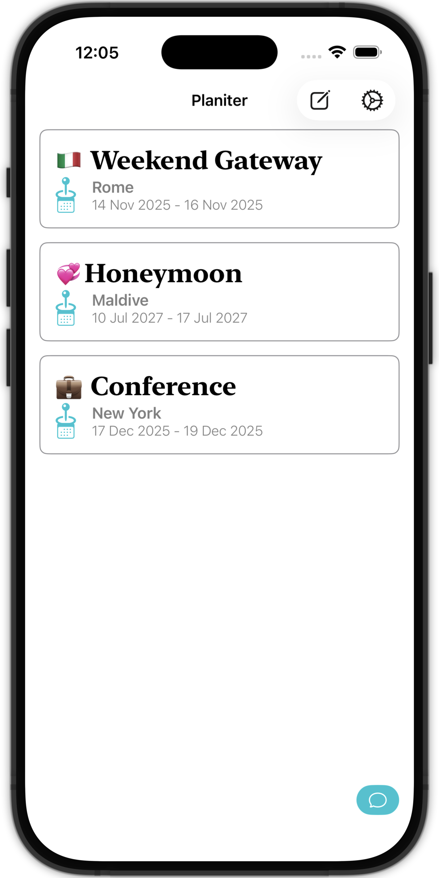 Planiter iPhone App